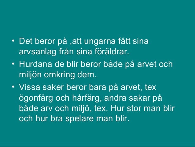 vad är ett arvsanlag