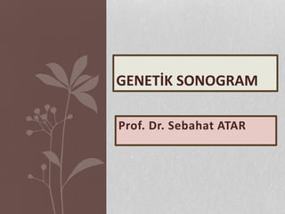 Prof. Dr. Sebahat ATAR
GENETİK SONOGRAM
 