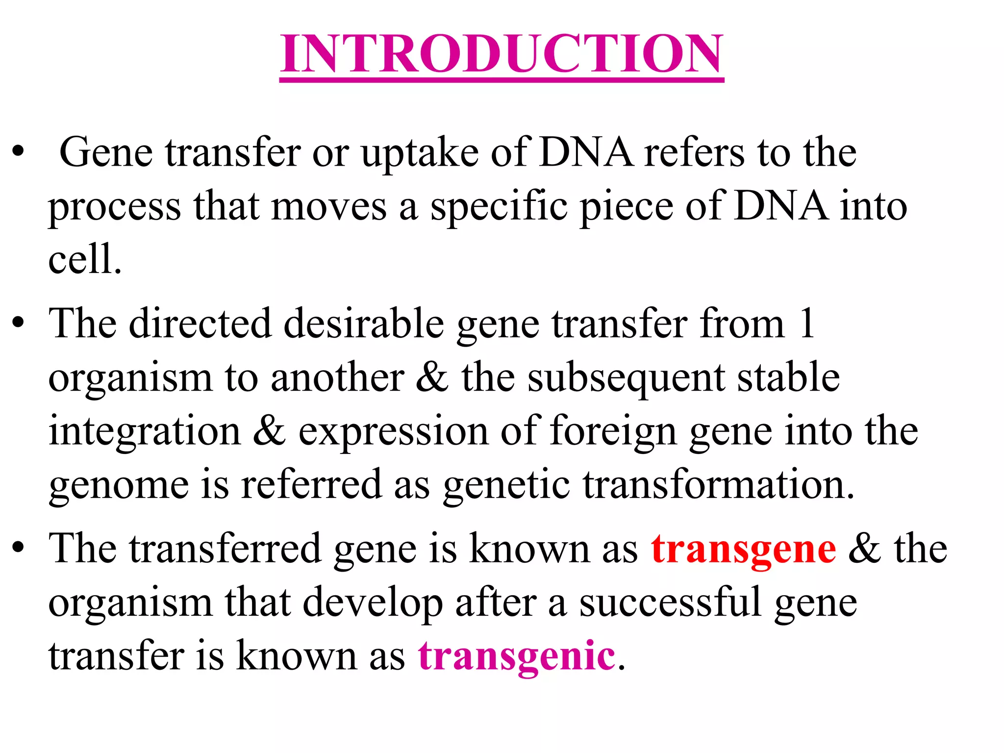 Gene transfer methods | PPTX