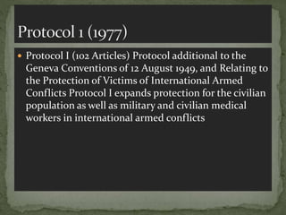 GENEVA CONVENTION COVERING IMPORTANT ASPECTS | PPTX