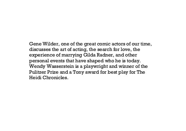 Get Gene Wilder In Conversation With Wendy Wasserstein At The 92nd St