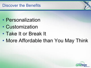 Personalization Customization Take It or Break It More Affordable than You May Think Discover the Benefits 