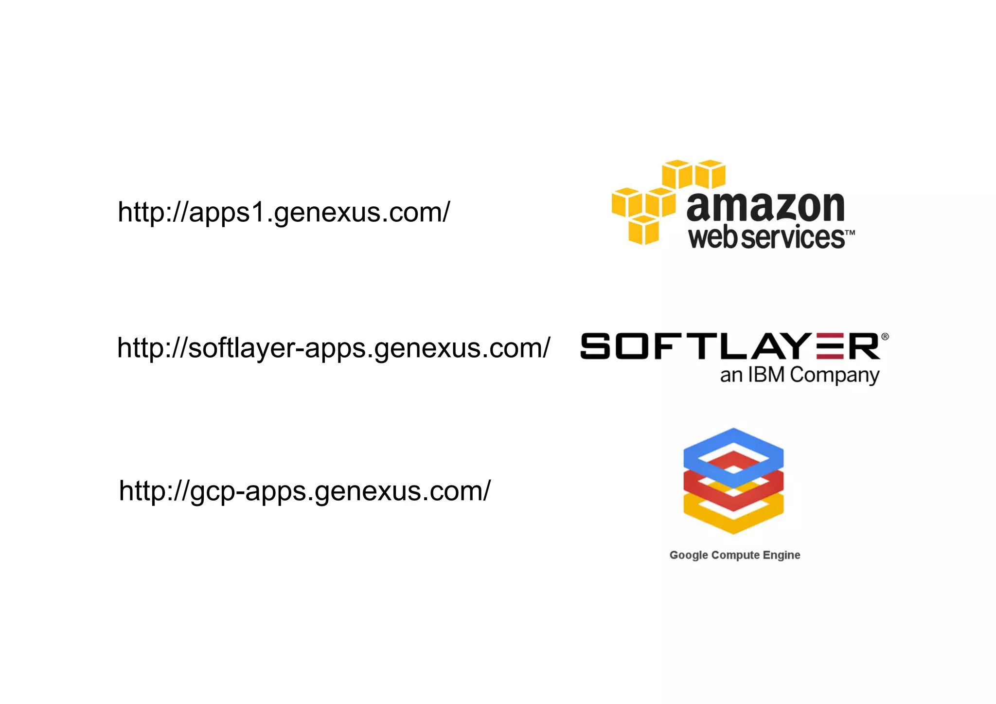 http://apps1.genexus.com/
http://softlayer-apps.genexus.com/
http://gcp-apps.genexus.com/
