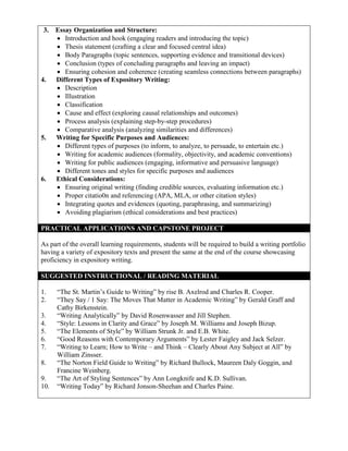 GENG-201 Expository Writing Outline pdf document | PDF