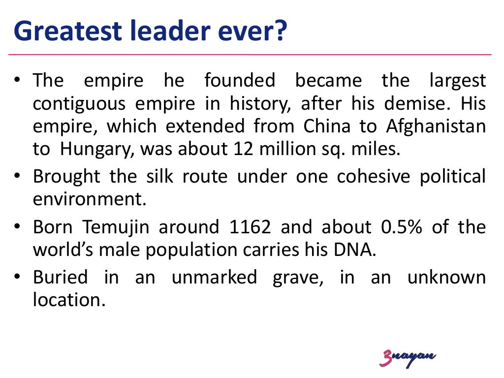 The Genghis Khan way his 10 Leadership principles