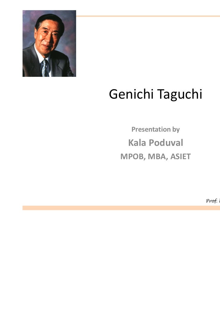 Genichi taguchi