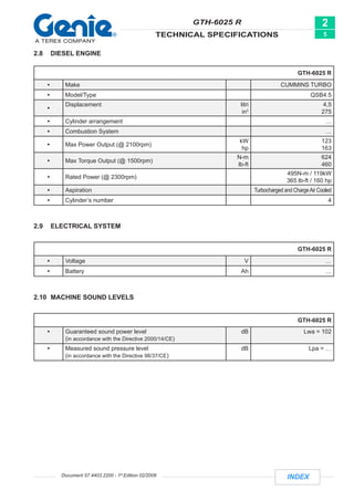 Genie GTH 6025R Telehandler Service Repair Manual.pdf