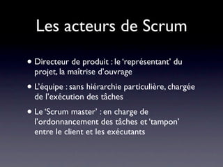 Les intervenants de
       Scrum
 