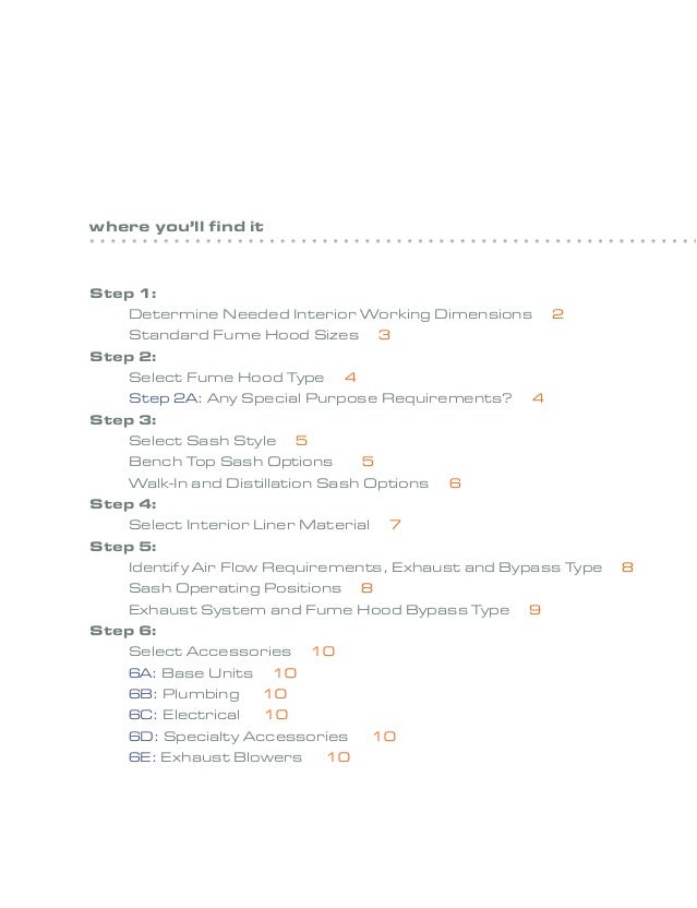 Genie Scientific Fume Hood Selection Guide