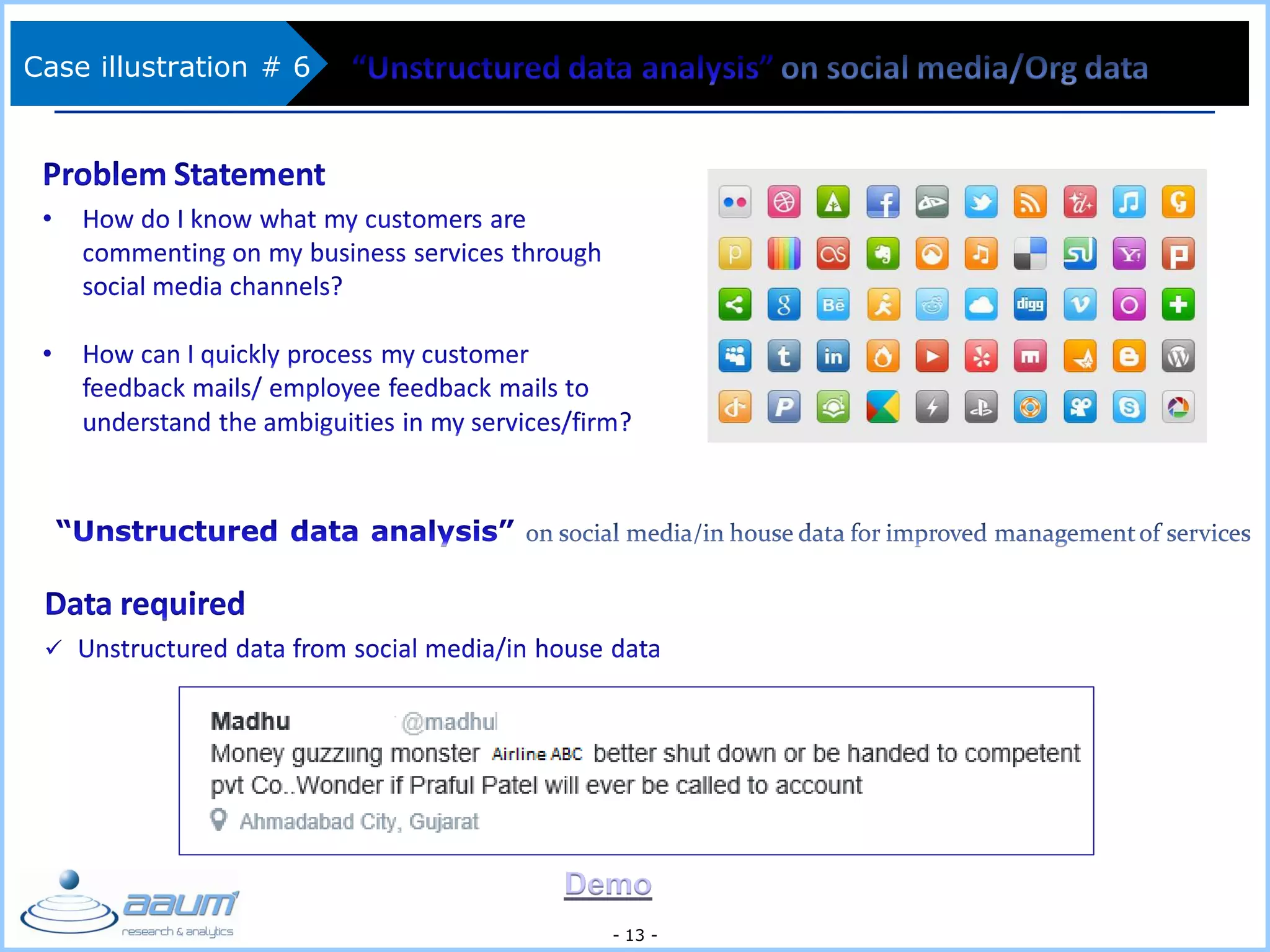 - 13 -
Demo
Case illustration # 6
 