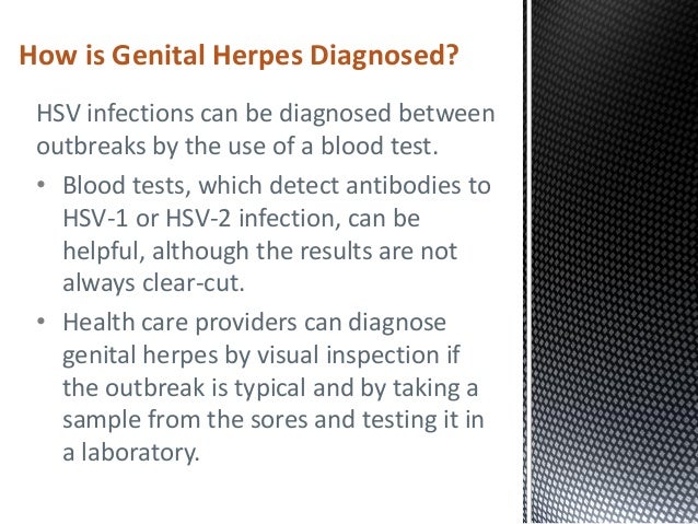hsv 1 test blood herpes Genital