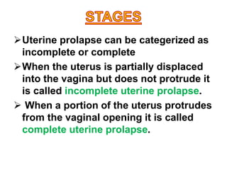 Genital prolapse in pregnancy