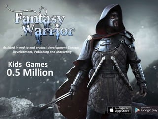 0.5 Million
Kids Games
Assisted in end to end product development Concept ,
Development, Publishing and Marketing
 
