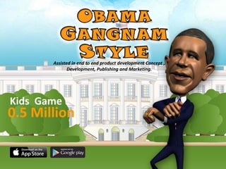 0.5 Million
Kids Game
Assisted in end to end product development Concept ,
Development, Publishing and Marketing.
 