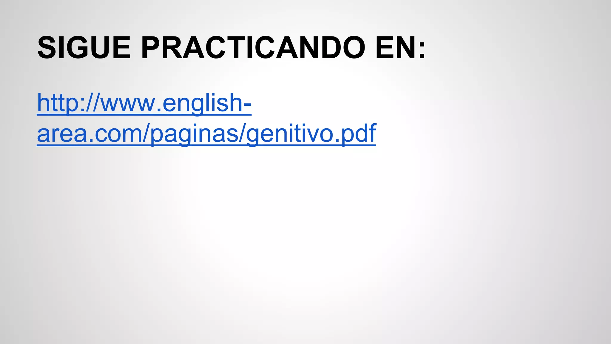 Genitivo sajon | PPTX