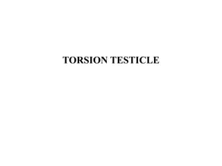TORSION TESTICLE
 