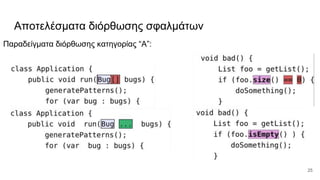 Αποτελέσματα διόρθωσης σφαλμάτων
Παραδείγματα διόρθωσης κατηγορίας “A”:
25
 
