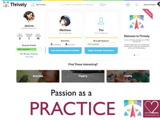 Passion as a
PRACTICE
 