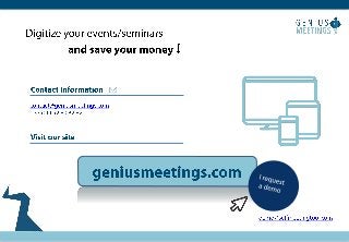 Genius meetings   event organizer