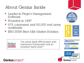 Genius Project - Enterprise Project Management Software (hosted, saas ...