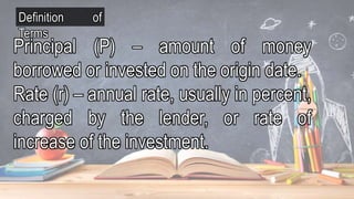 Interest Meaning Math GenMath - Simple Interest.pptx