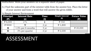 ASSESSMENT
 