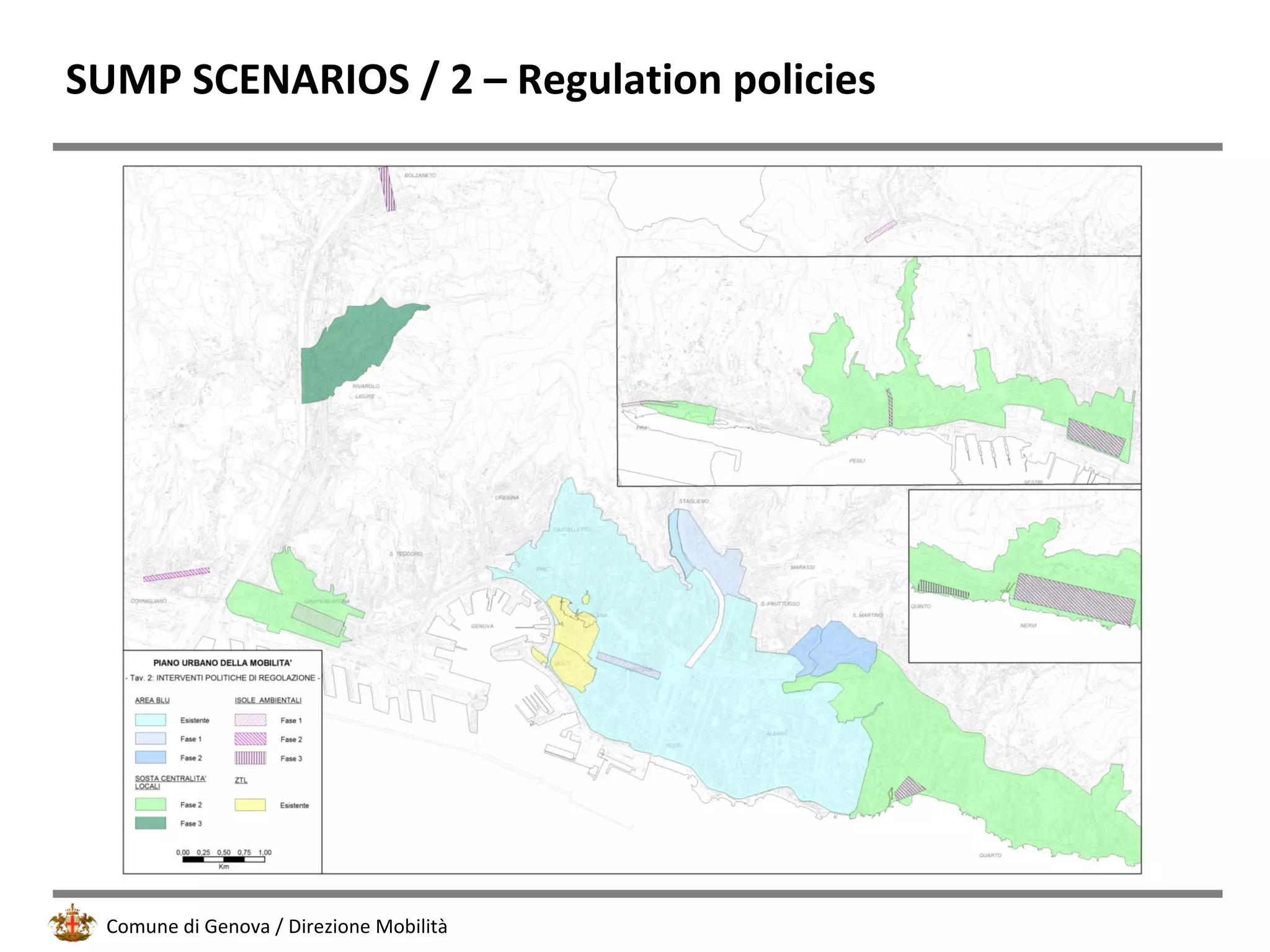 Comune di Genova / Direzione Mobilità
SUMP SCENARIOS / 2 – Regulation policies
 