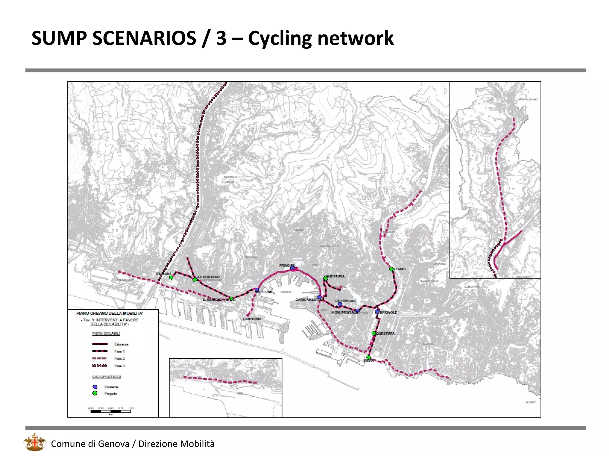 Comune di Genova / Direzione Mobilità
SUMP SCENARIOS / 3 – Cycling network
 