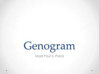 Genogram
Mark Paul S. Paroli
 