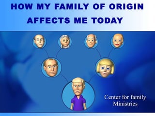 HOW MY FAMILY OF ORIGIN AFFECTS ME TODAY   Center for family Ministries 