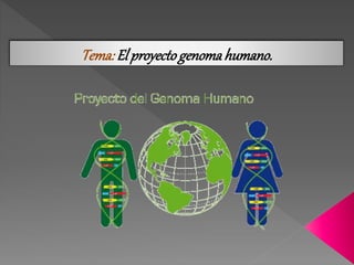 Tema: El proyecto genoma humano. 
 
