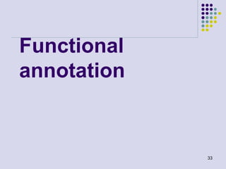 Functional
annotation

33

 