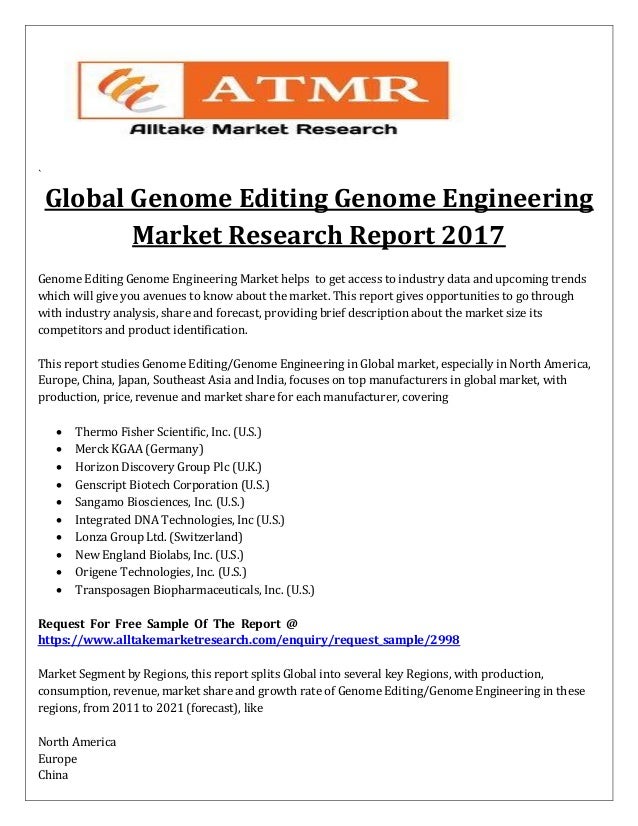 genome editing genome engineering market