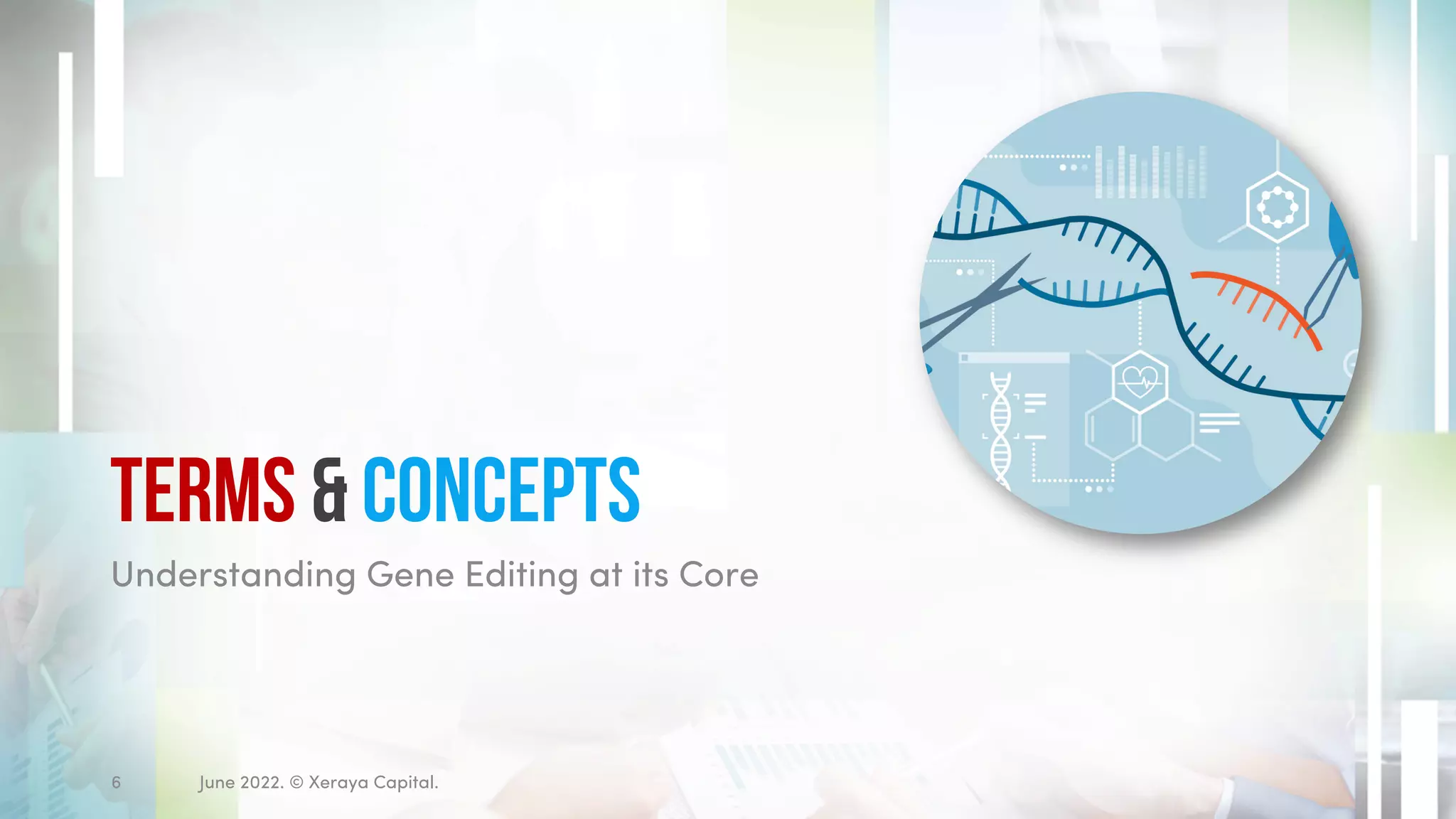 Terms & Concepts
Understanding Gene Editing at its Core
June 2022. © Xeraya Capital.
6
