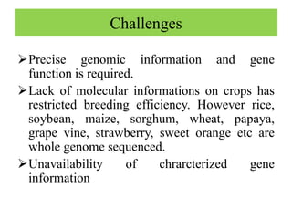 Genome editing technology future dynamic for crop improvement | PPTX