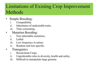Genome editing technology future dynamic for crop improvement | PPTX