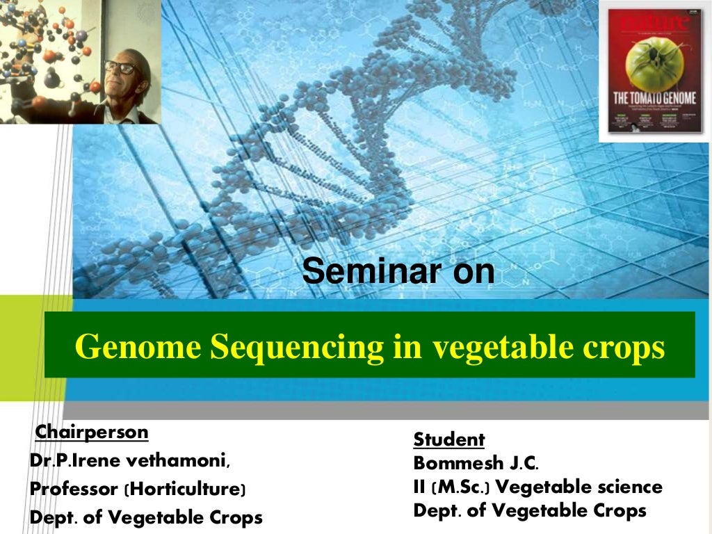 Genome sequencing in vegetable crops