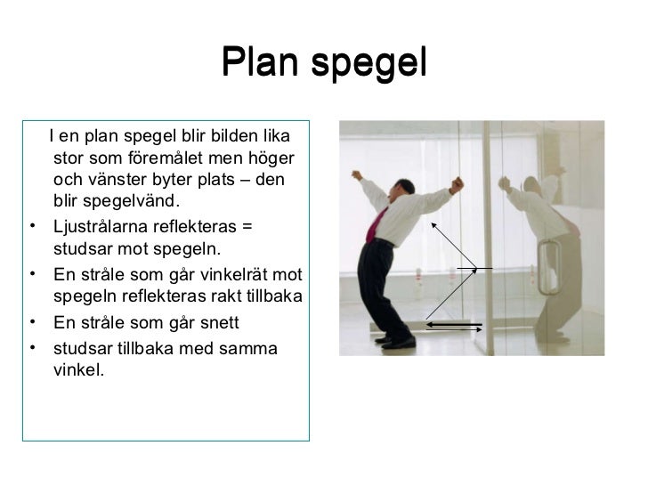 Hur reflekteras ljus i en plan spegel Hur reflekteras ljus i en plan spegel