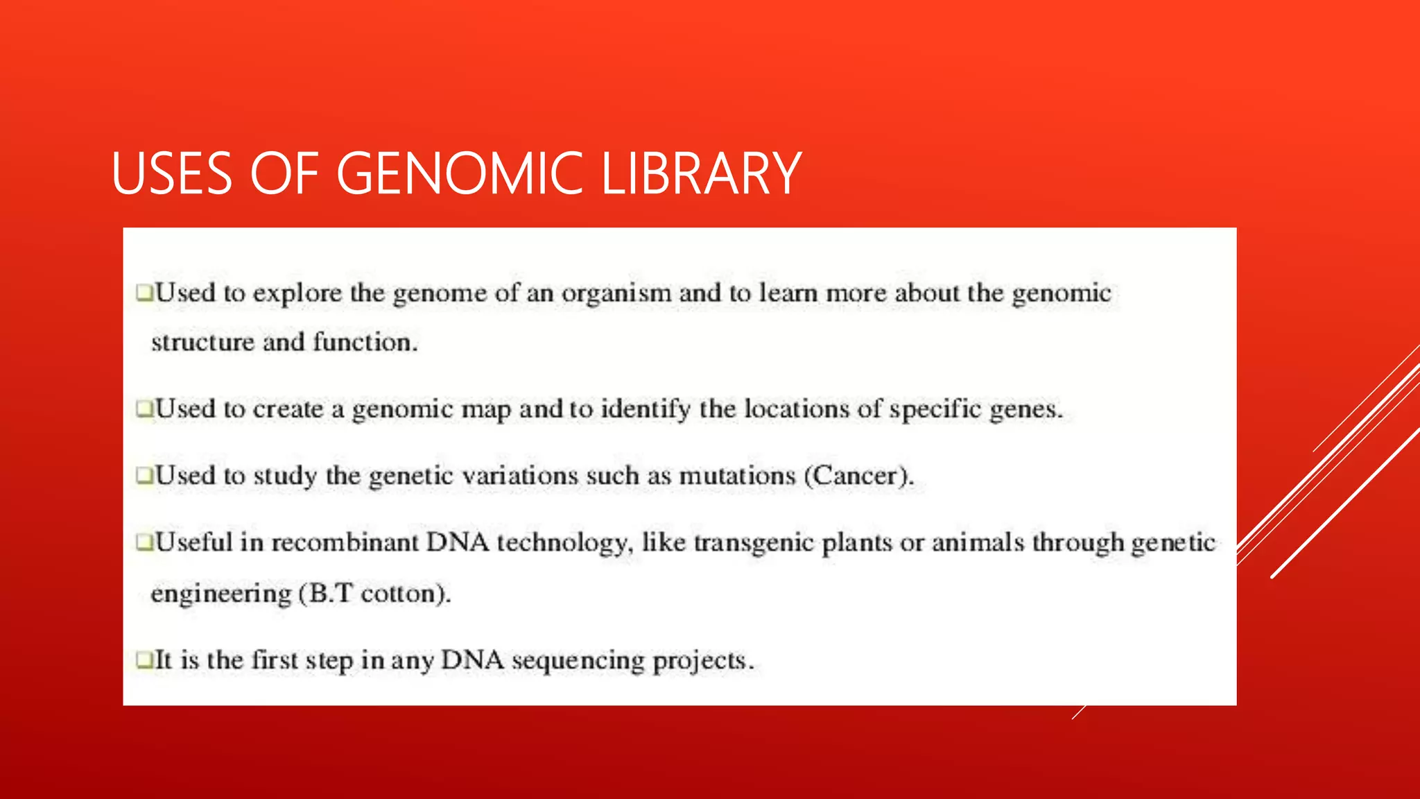 Genomic and c dna library by Kailash Sontakke | PPT