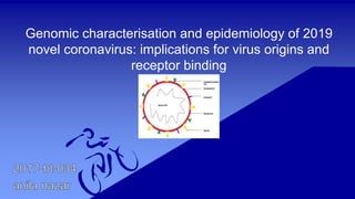 Genomic characterisation and epidemiology of 2019
novel coronavirus: implications for virus origins and
receptor binding
 