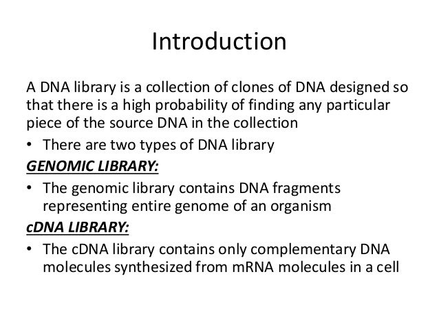 genomic library genomic library