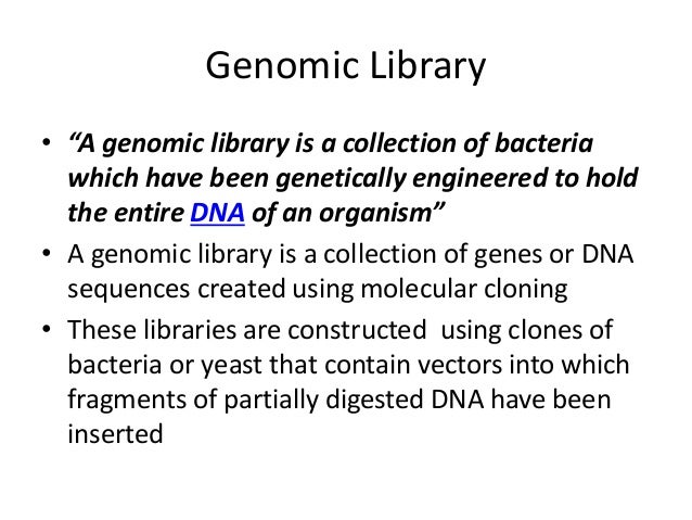 genomic library genomic library