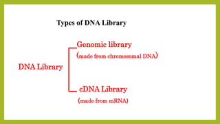 Dna Random Library Genomic library | PPTX