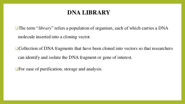 genomic library genomic library