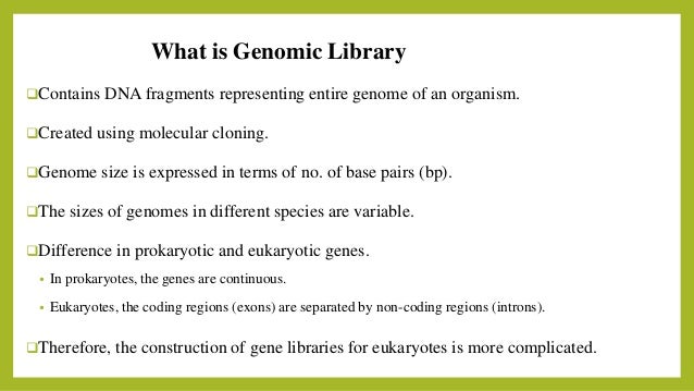 genomic library genomic library