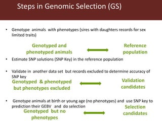 Genomic  selection in Livestock