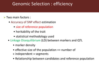 Genomic  selection in Livestock