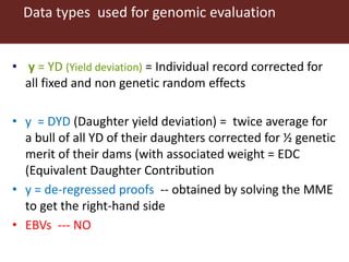 Genomic  selection in Livestock