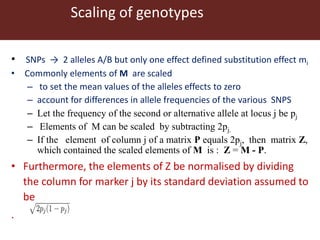 Genomic  selection in Livestock