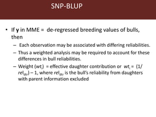 Genomic  selection in Livestock